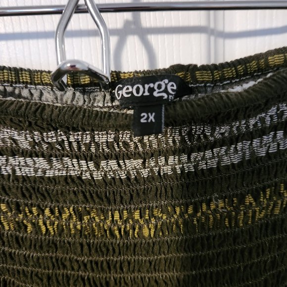 George Sleeveless Patterned Maxi Sundress 2x - Picture 3 of 5